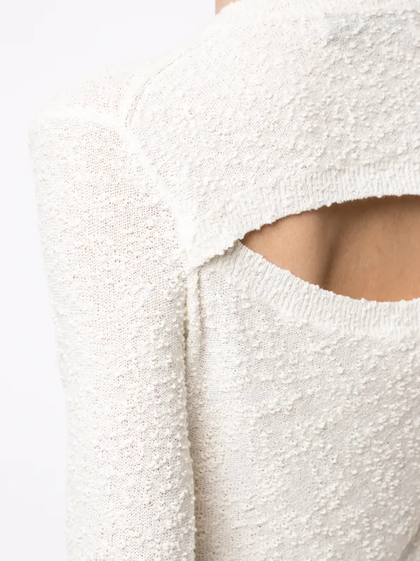 white bobble jumper