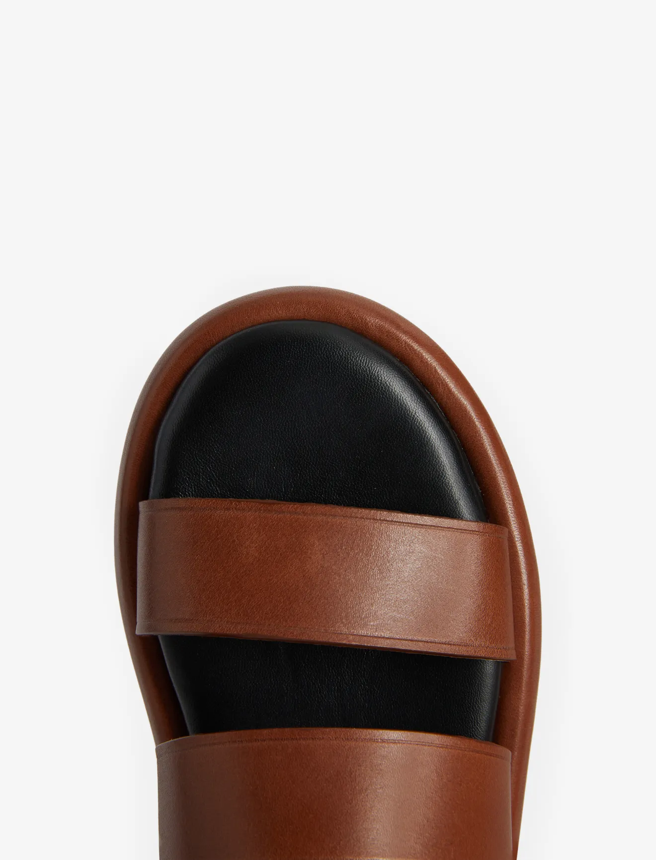 Pipe Leather Sandals in brown | Proenza Schouler