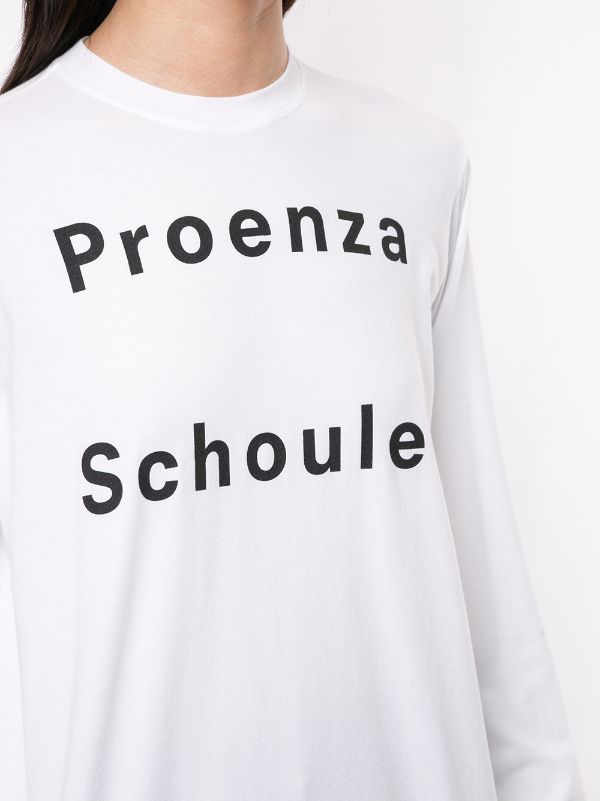 Proenza Schouler White Label Long Sleeve Logo T shirt Farfetch