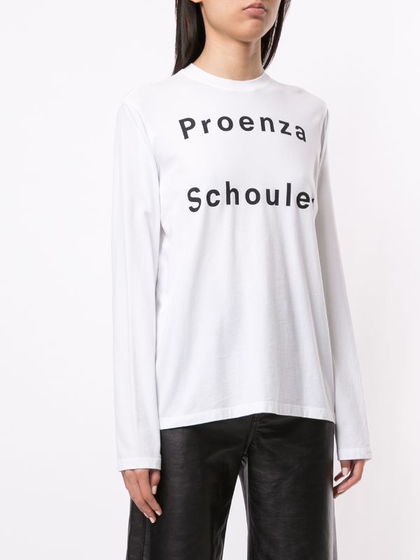 Proenza Schouler White Label Long Sleeve Logo T shirt Farfetch