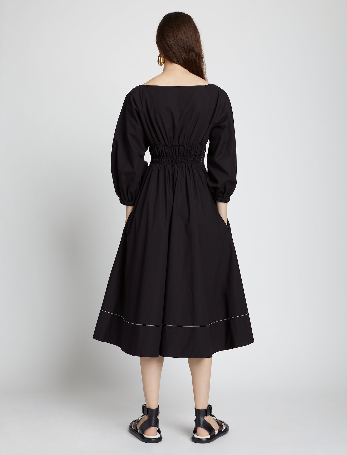 Puff Sleeve Poplin Dress #2
