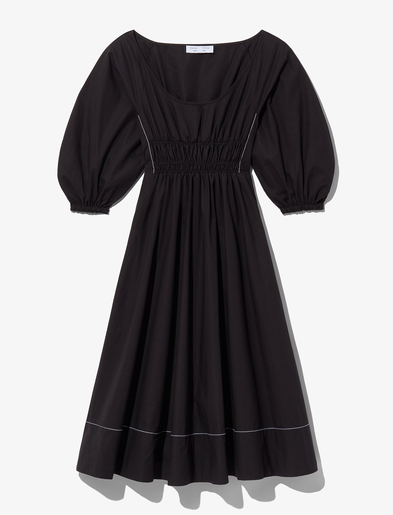 Puff Sleeve Poplin Dress #4