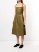 Proenza Schouler White Label belted-waist leather midi dress