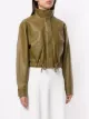 Proenza Schouler White Label drawstring nappa-leather cropped jacket