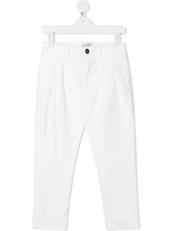kids white chinos