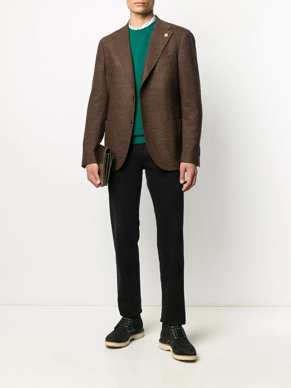 Lardini Wollen blazer Bruin