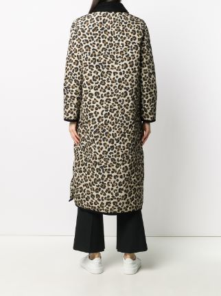 leopard print quilted coat展示图