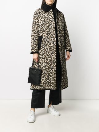 leopard print quilted coat展示图