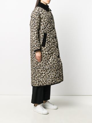 leopard print quilted coat展示图