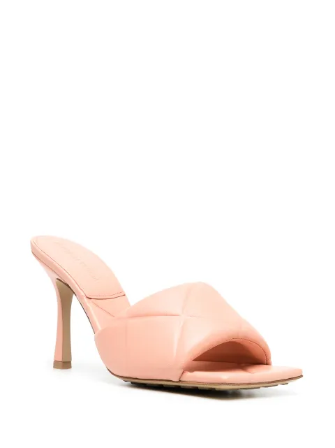 bottega veneta white quilted mules
