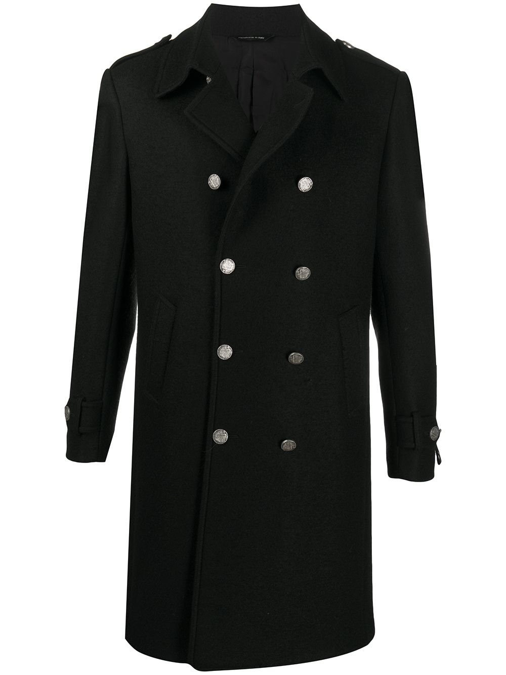 Tonello double-breasted tailored coat - Black