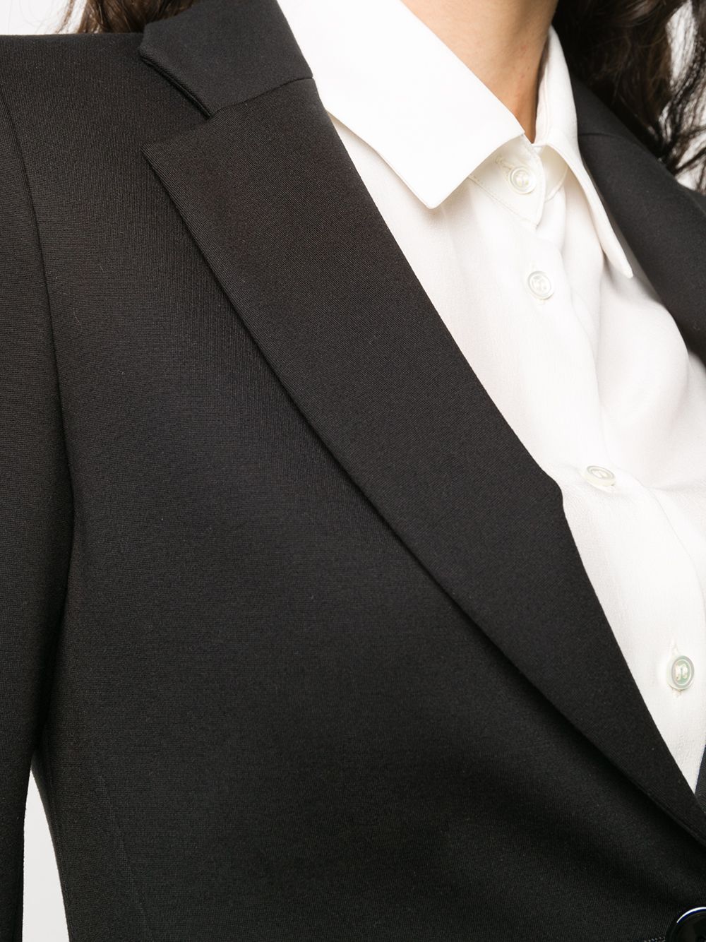 Shop Blanca Vita Single-breasted Blazer Jacket In Black