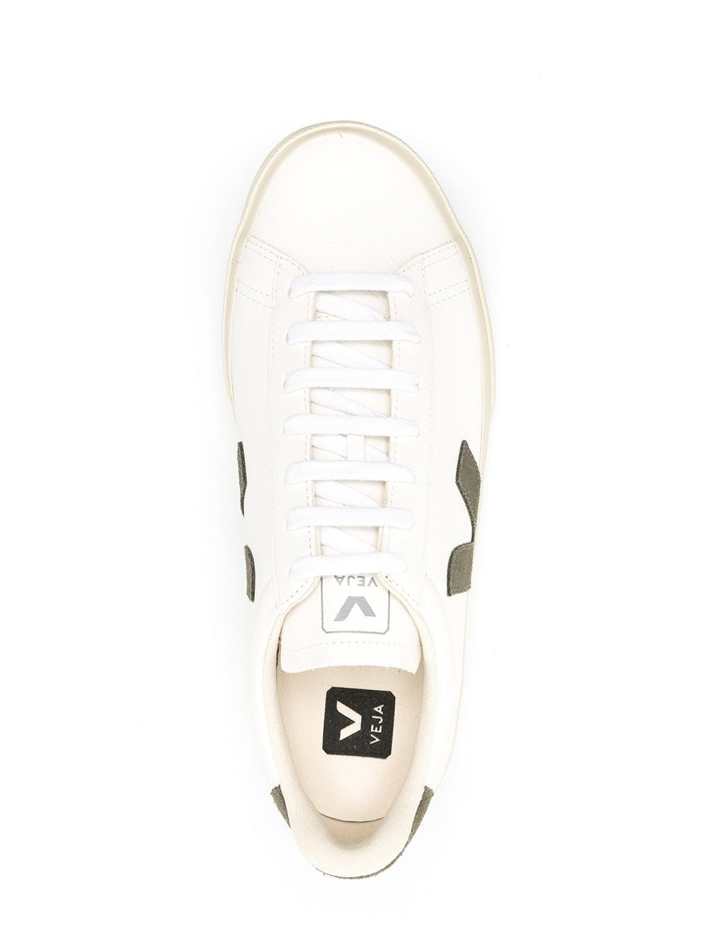 Shop Veja Campo Low-top Leather Sneakers In White