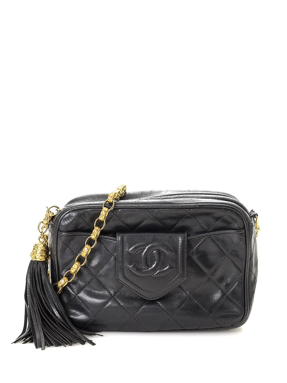 фото Chanel pre-owned каркасная сумка с кисточкой и логотипом cc