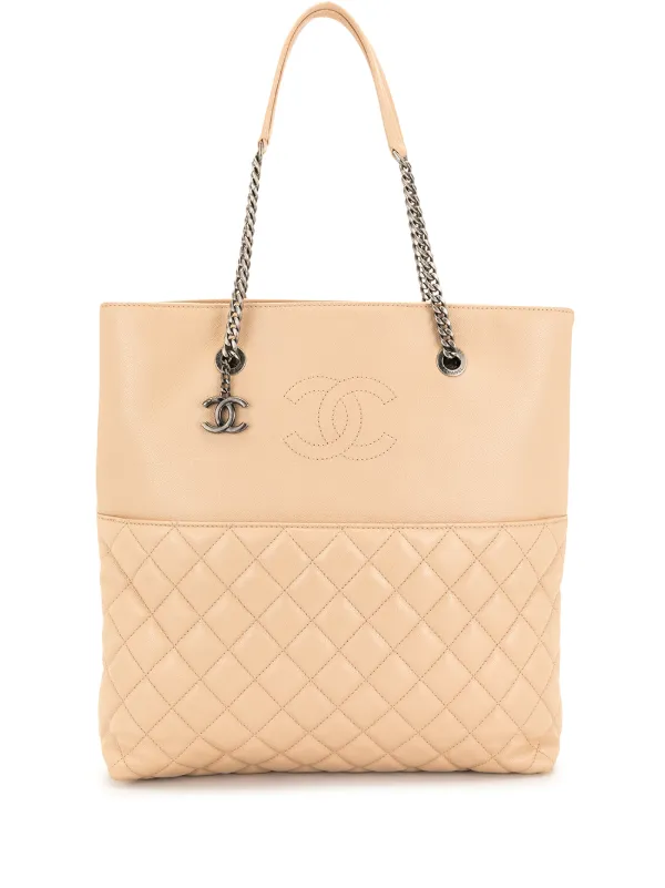 chanel quilted tote bag