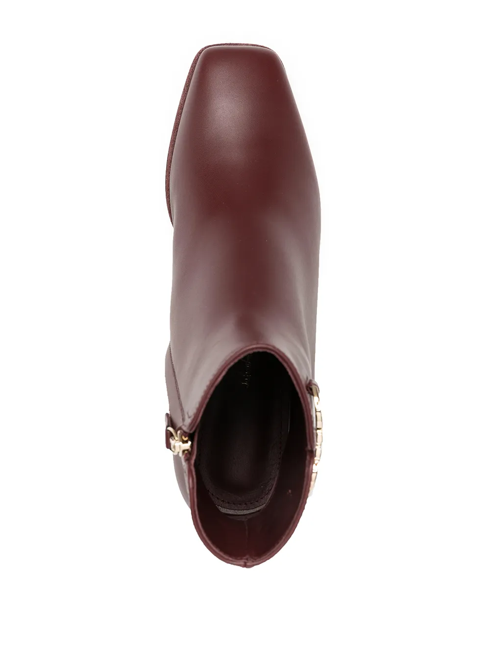 Ferragamo Enkellaarzen met gancini plakkaat Rood