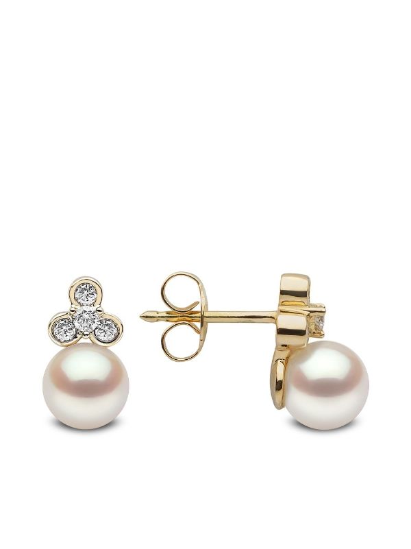 Gold pearl earrings on sale studs