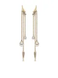 Yoko London 18kt yellow gold Trend diamond pearl drop earrings