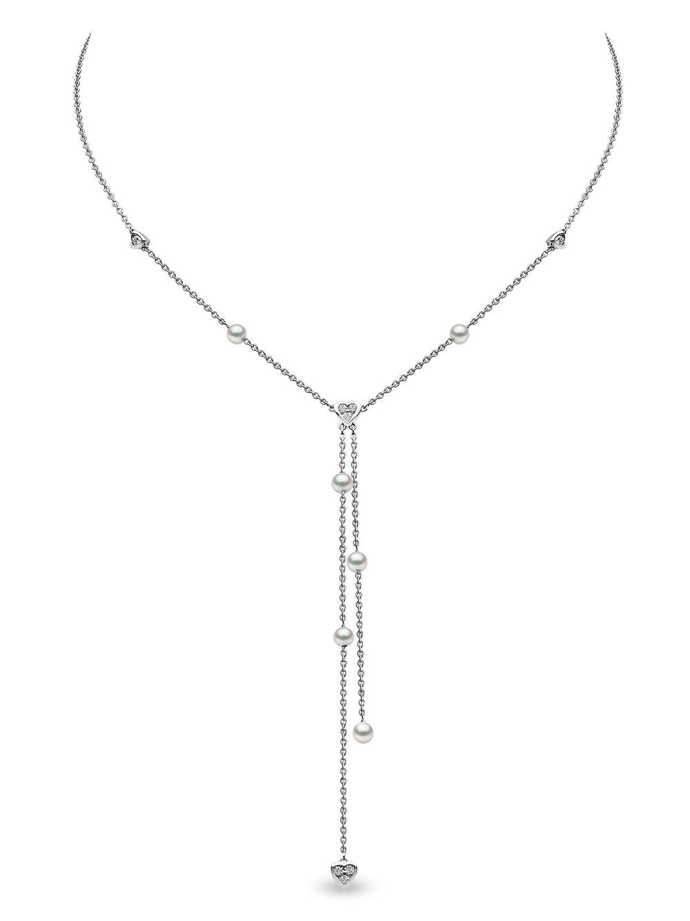 Image 1 of Yoko London 18kt white gold diamond pearl Trend necklace