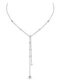 Yoko London 18kt white gold diamond pearl Trend necklace - Silver
