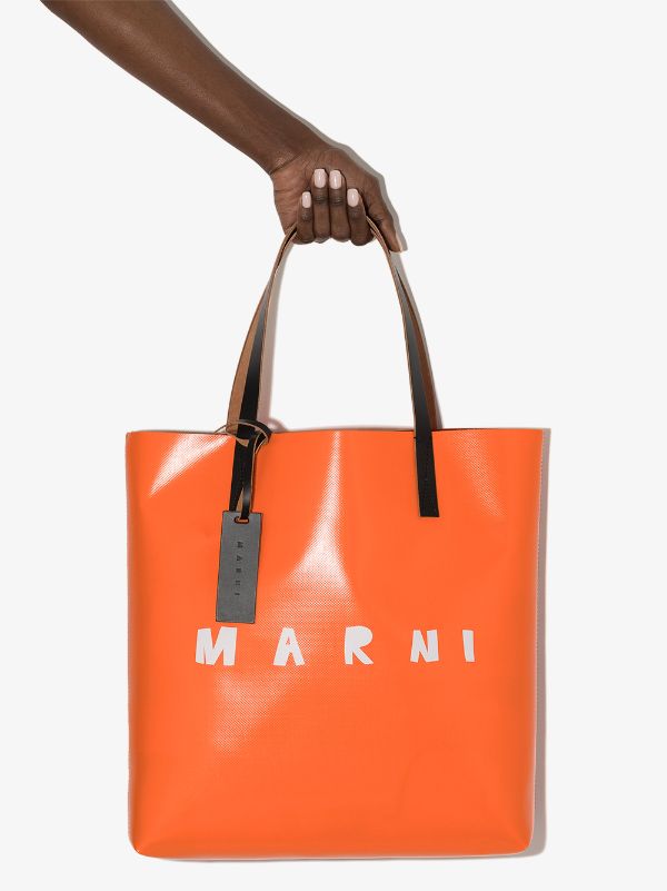 marni two tone leather tote