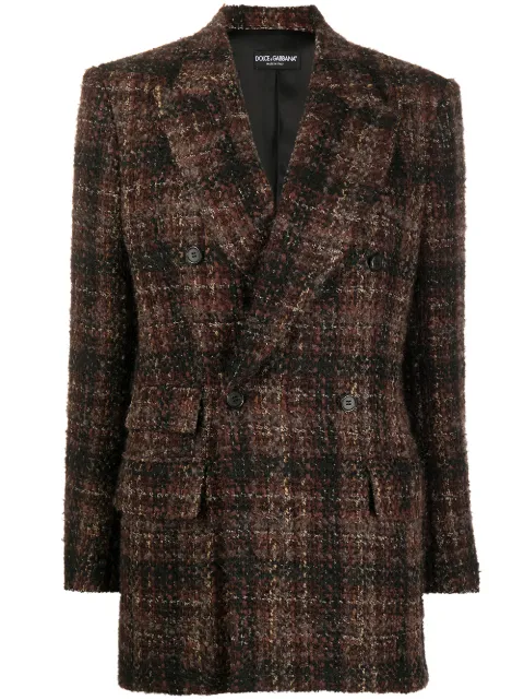 Dolce & Gabbana Blazer xadrez com abotoamento duplo