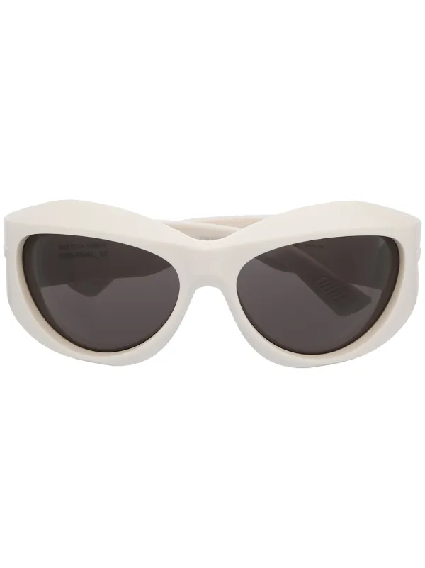 white wrap around sunglasses
