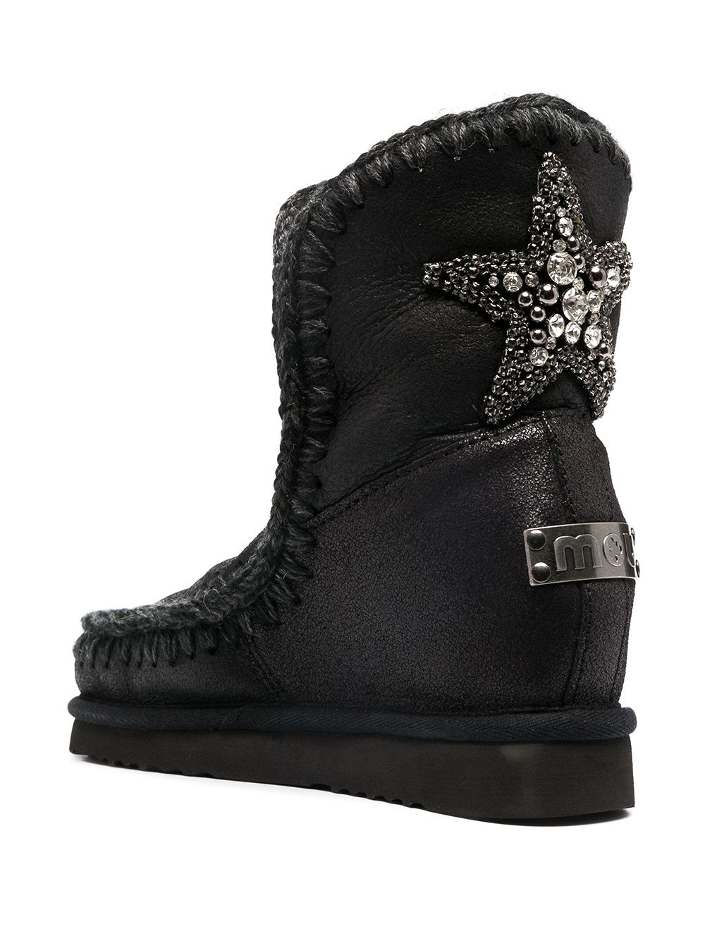 фото Mou embellished-star shearling boots