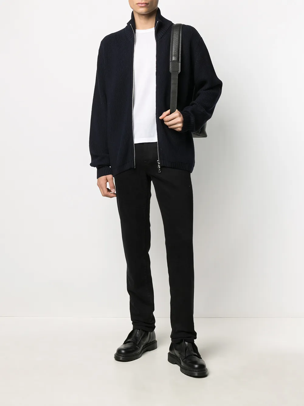 фото Officine generale wool zip-up cardigan