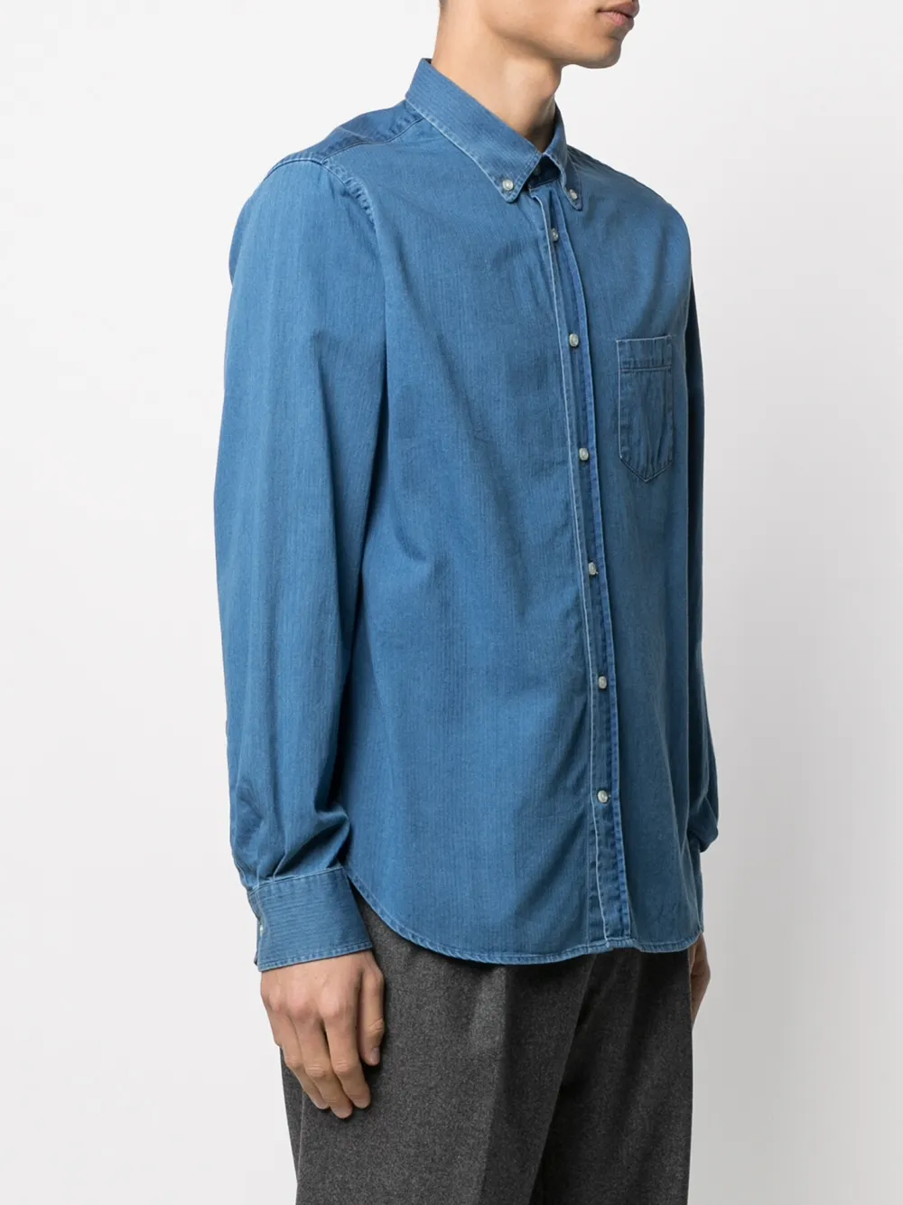 фото Officine generale long-sleeve denim shirt