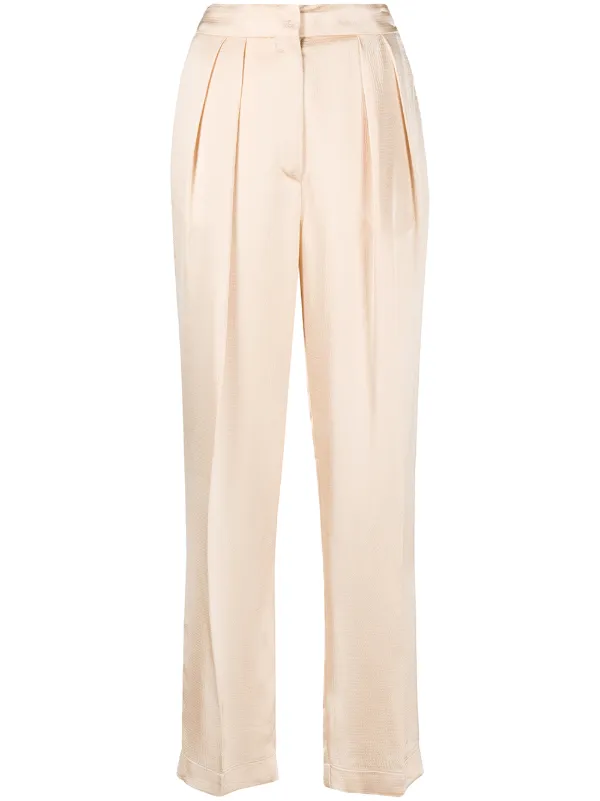 satin tapered trousers