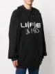Raf Simons slogan-print long-sleeve hoodie
