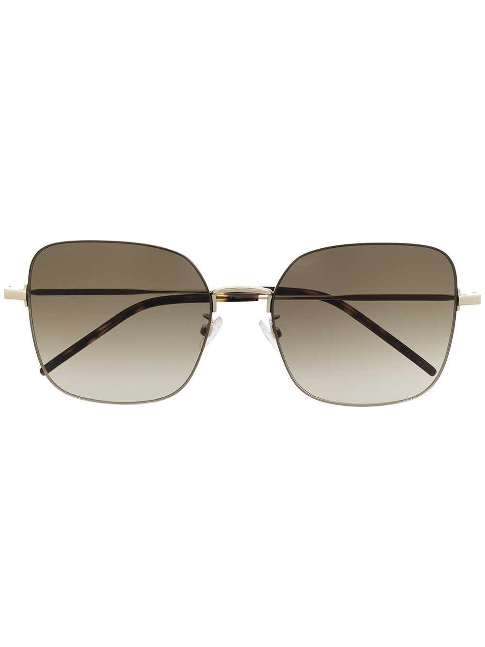 фото Saint laurent eyewear солнцезащитные очки sl410 wire в квадратной оправе