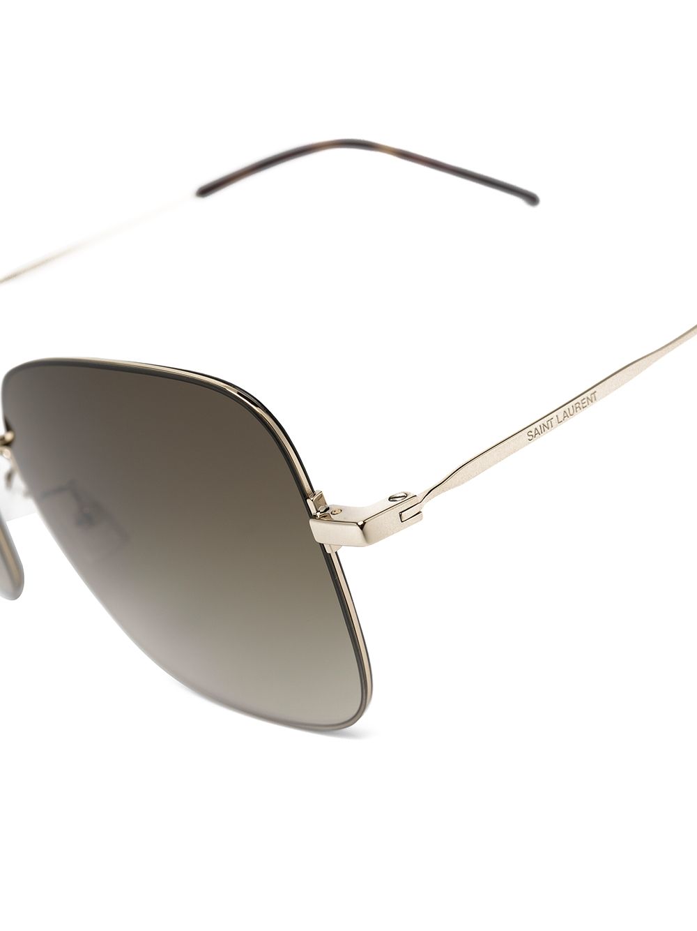 фото Saint laurent eyewear солнцезащитные очки sl410 wire в квадратной оправе