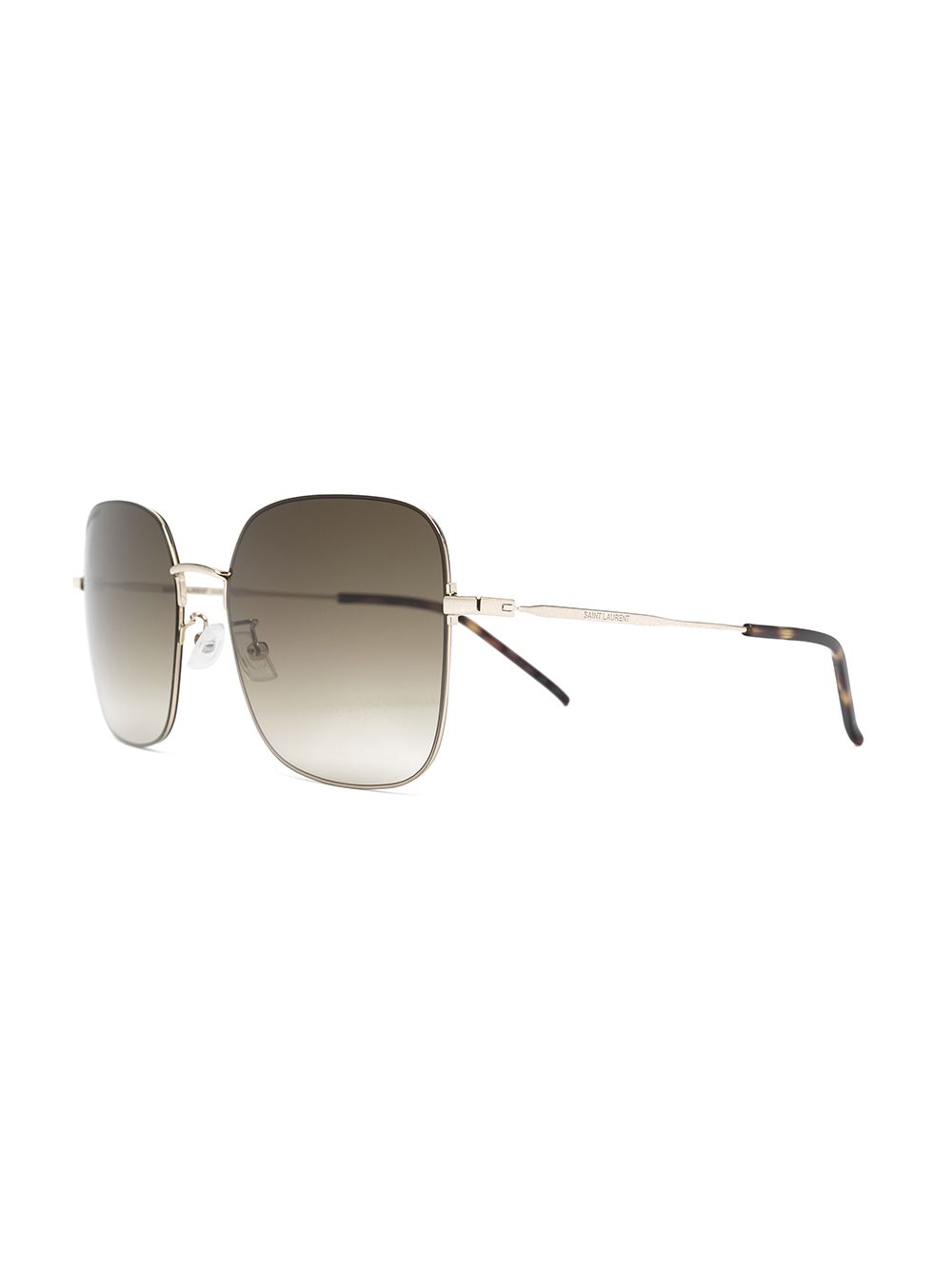 фото Saint laurent eyewear солнцезащитные очки sl410 wire в квадратной оправе