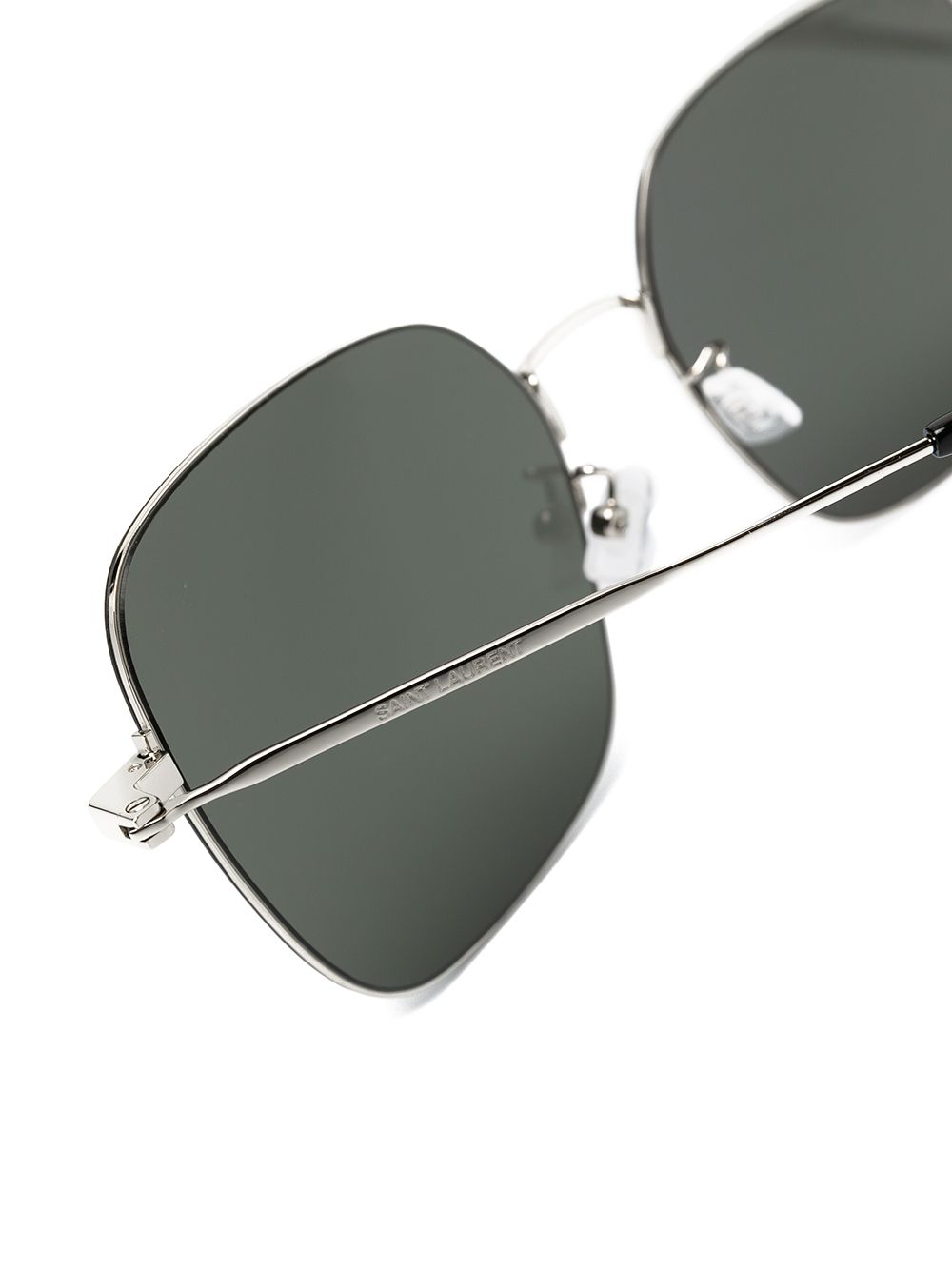 фото Saint laurent eyewear солнцезащитные очки sl410 wire в квадратной оправе