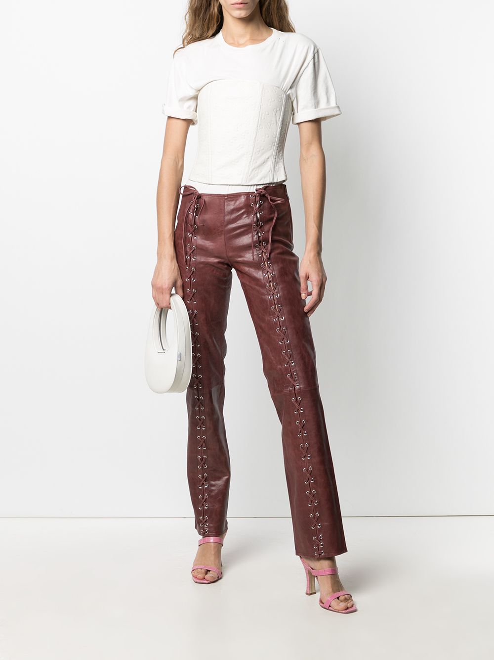 фото Saks potts low-rise lace-up trousers