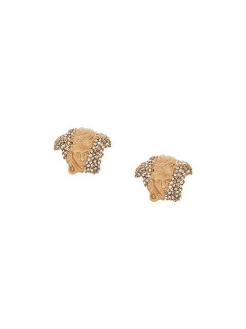 Versace crystal-embellished Medusa stud earrings 