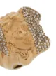Versace crystal-embellished Medusa ring
