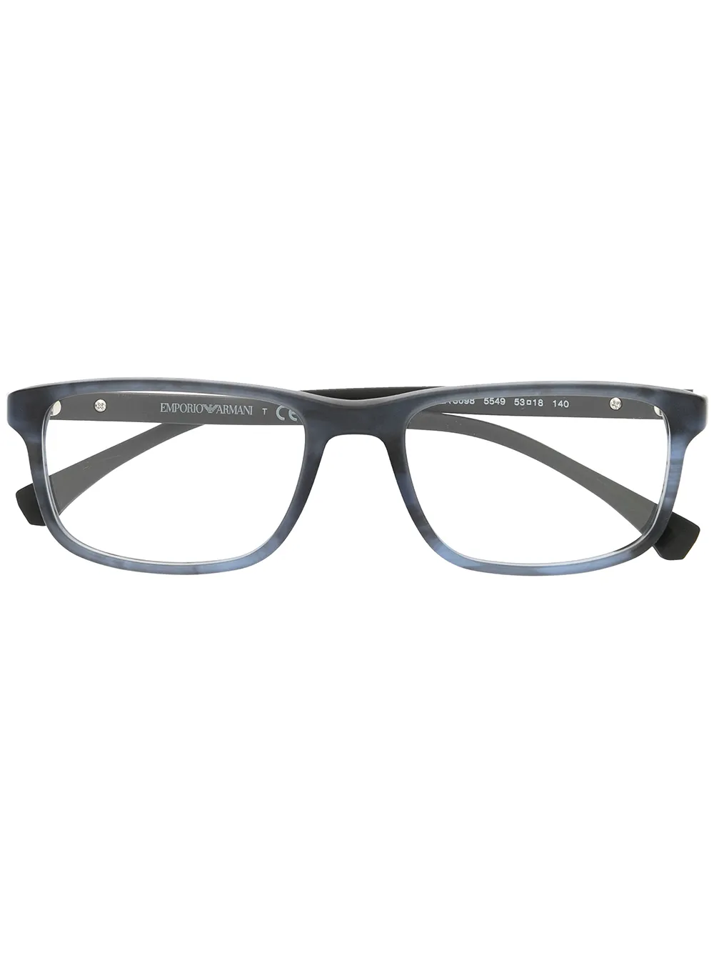 

Emporio Armani rectangle-frame glasses - Blue