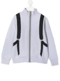 Fendi Kids FF motif backpack-print sweatshirt - Grey