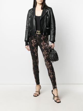 snakeskin-print leggings展示图