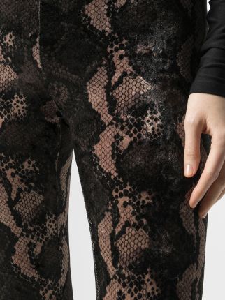 snakeskin-print leggings展示图