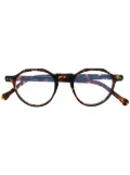 Lesca round frame glasses - Brown