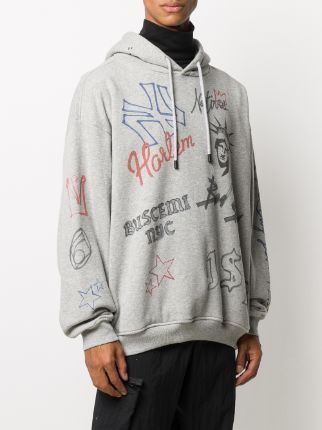 grey graffiti hoodie展示图