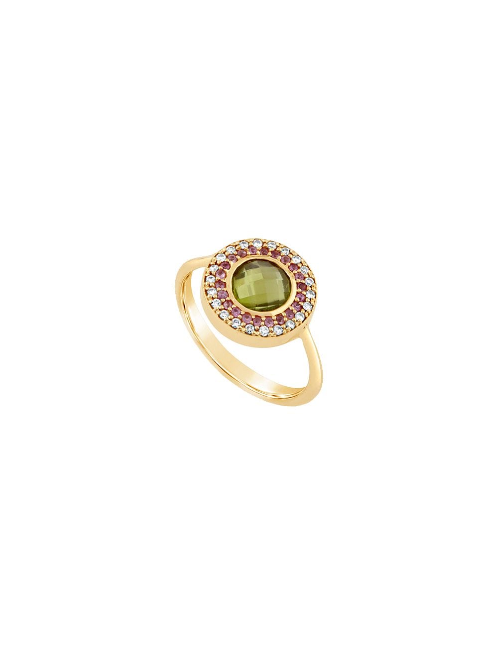 Shop Dinny Hall 14kt Yellow Gold Diamond Double Halo Pinky Ring