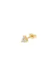 Image 2 of Dinny Hall 14kt yellow gold diamond Shuga mini trillion stud earrings