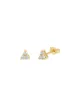 Image 1 of Dinny Hall 14kt yellow gold diamond Shuga mini trillion stud earrings