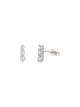 Image 1 of Dinny Hall 14kt white gold diamond Shuga tapering triple stud earrings