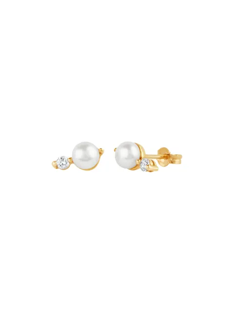 Dinny Hall 14kt yellow gold diamond pearl Shuga earrings